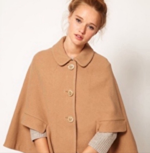 Juicy Couture Sweet Caramel Wool Dress Cape Jacket Size XL - Picture 7 of 7